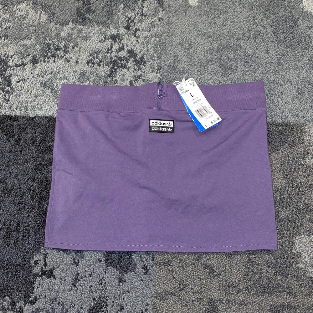 Adidas Activewear Tech Purple Tube Top FM2454 NEW Women's Size Large